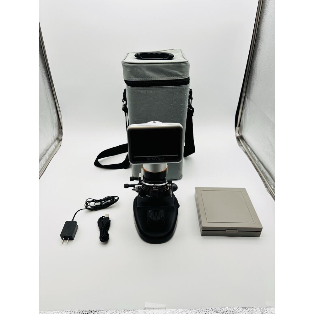 Celestron TetraView VG Condition. Tested. Works. #44349 With Case, Slides & Plug